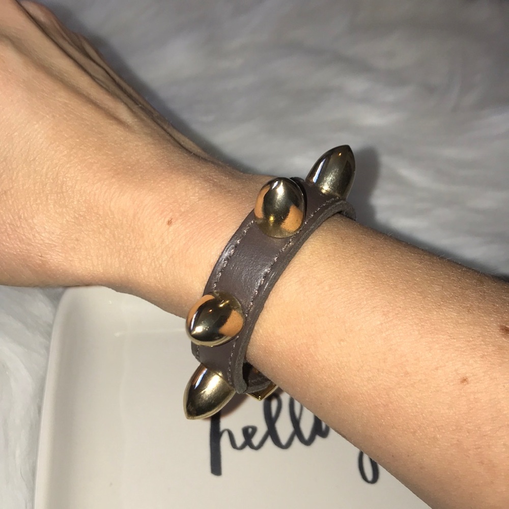 CC Skye leather & metal bullet bracelet